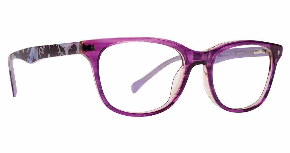 Vera Bradley VBMerit Eyeglasses - Plum Pansies - view 3